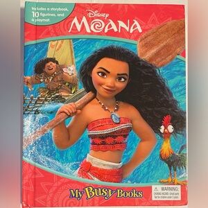 Disney Moana My Busy Books (Story Book, Playmat, 9 Figures) *missing one Kakamo